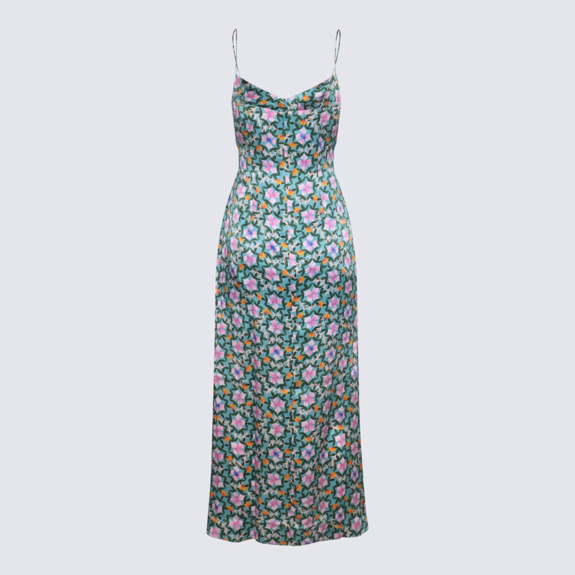 Saloni Maxi Dress With Spaghetti Straps And Floral Design