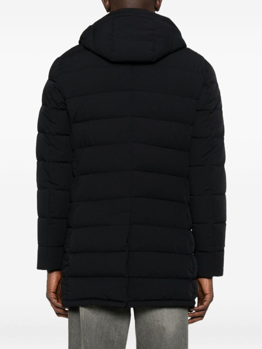 Moorer Tailored Blue Coat With Quilted Design