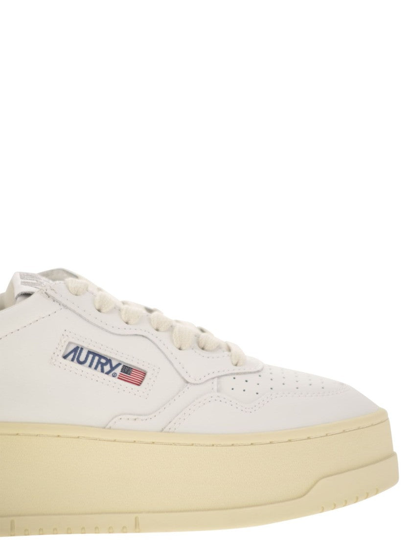 Autry Medalist Platform - Leather Trainers