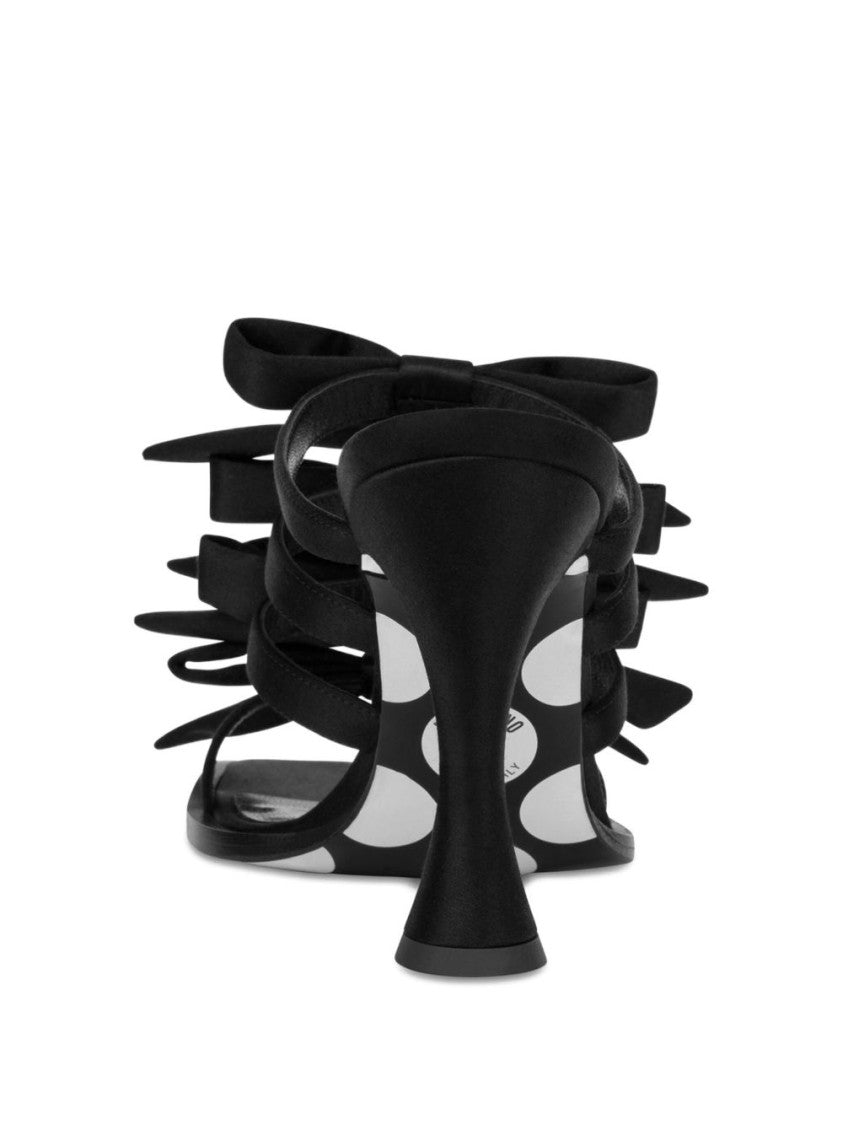 Moschino Sculpted Heel Sandals With Bow Detail