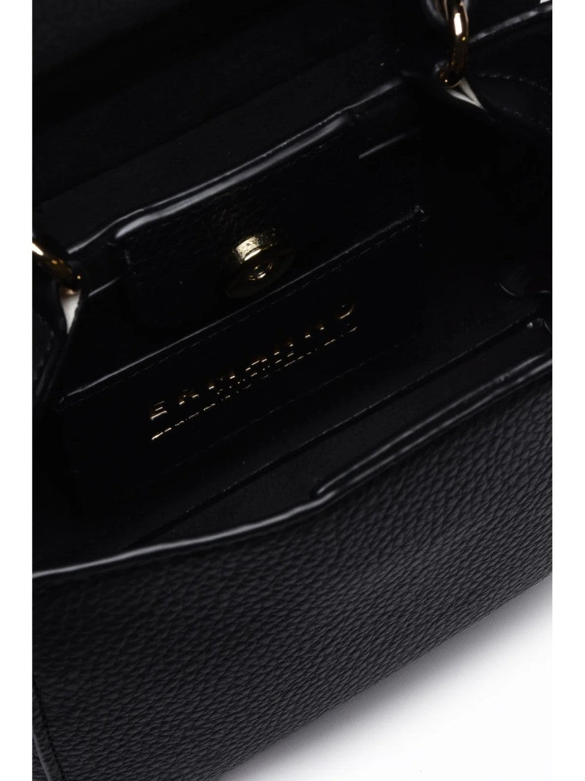 Ermanno Firenze Ermanno Firenze Flap Eba Handbag With Metallic Emblem And Structured Design