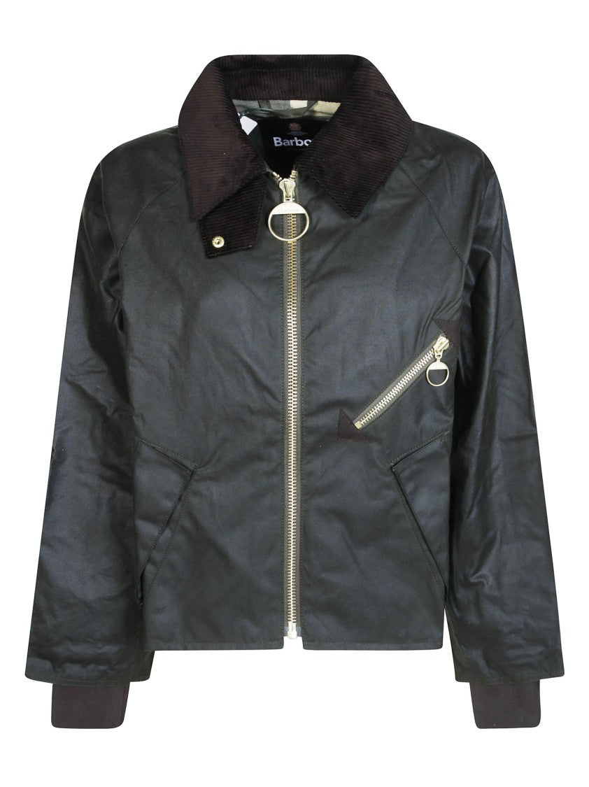 Barbour Arlene Wax Jkt Cropped Boxy Waxed Jacket