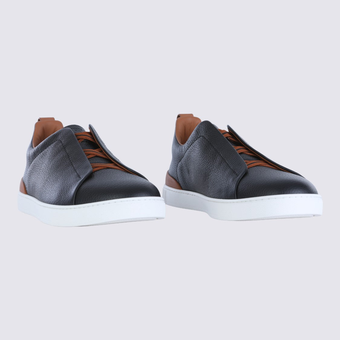 Zegna Textured Hidden-Lace Slip-On Sneakers