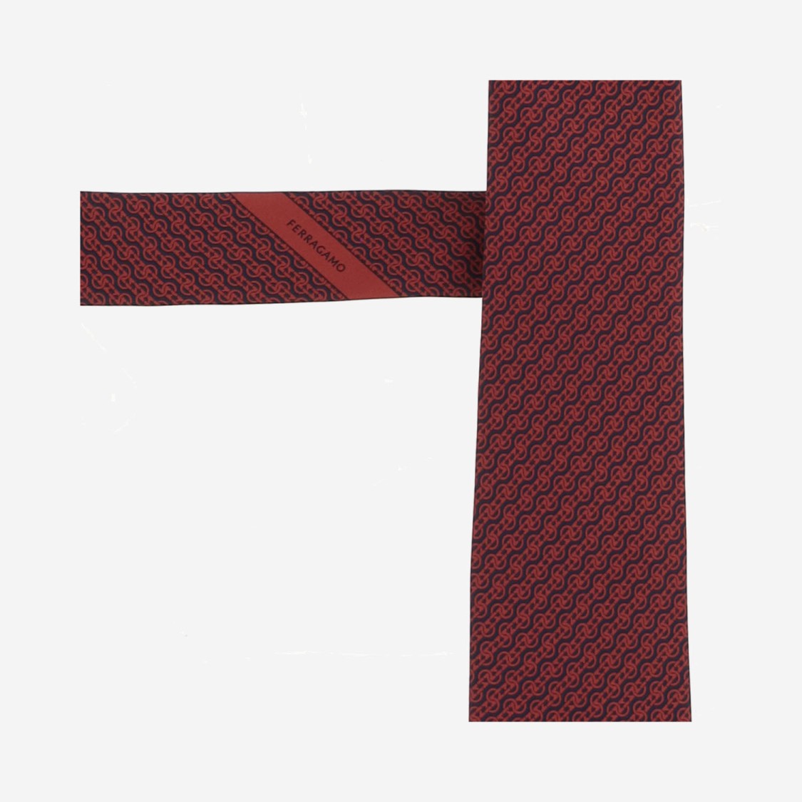 Salvatore Ferragamo Red Patterned Silk Tie