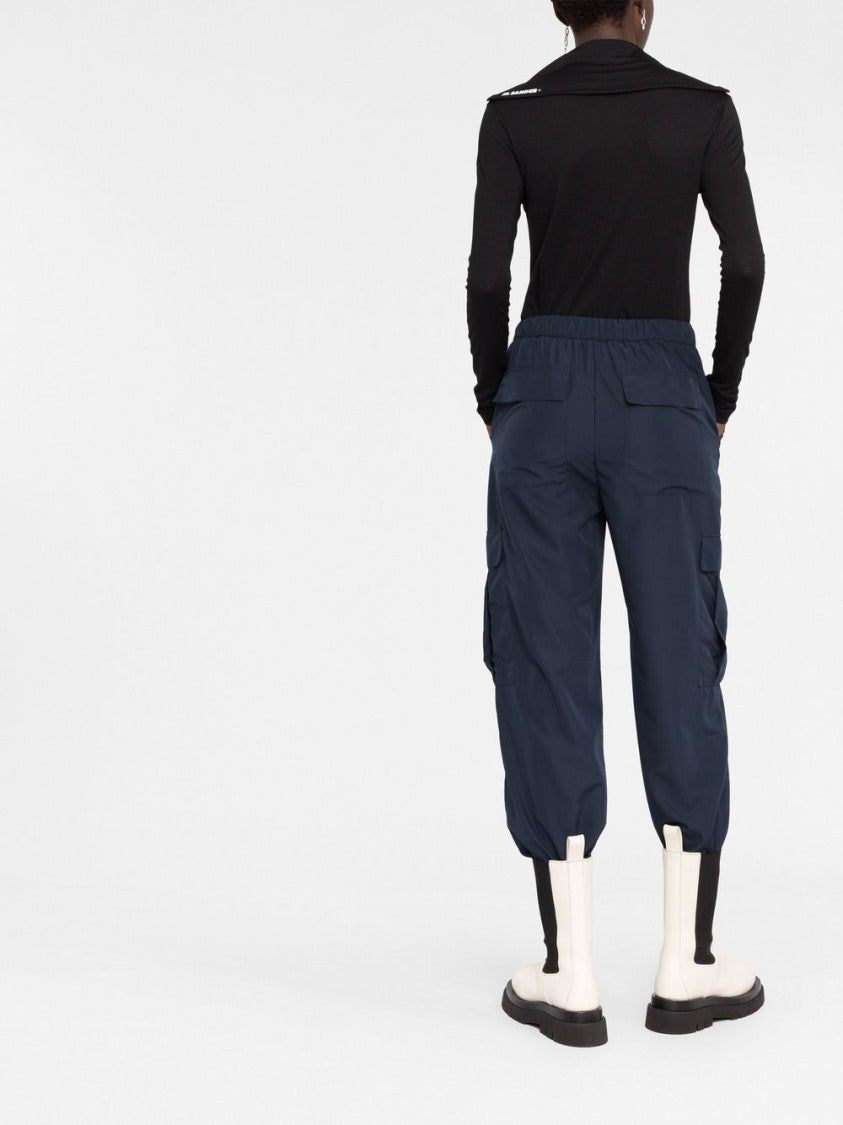 Jil Sander High-Collar Black Long-Sleeve Top With Zipper Detail