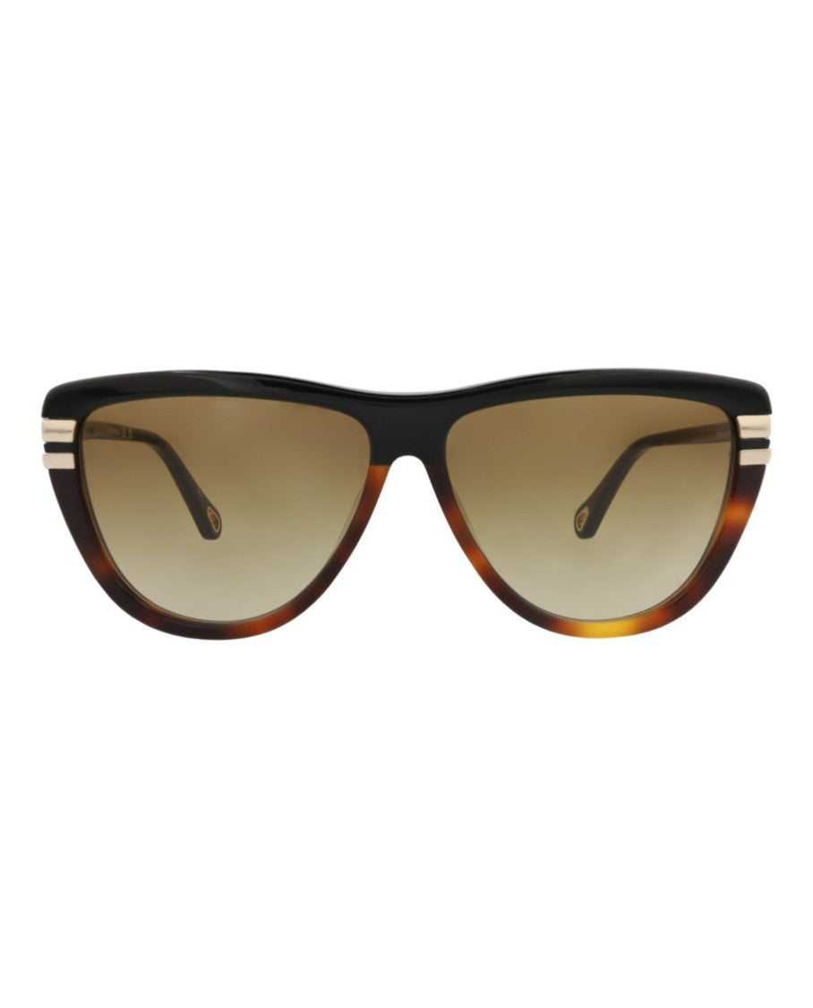 Chloé Square-Frame Recycled Acetate Sunglasses With Gradient Lenses