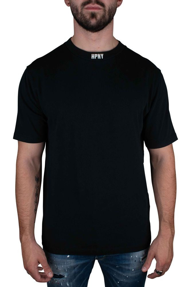 Heron Preston Embroidered Black Cotton T-Shirt With Logo Patch