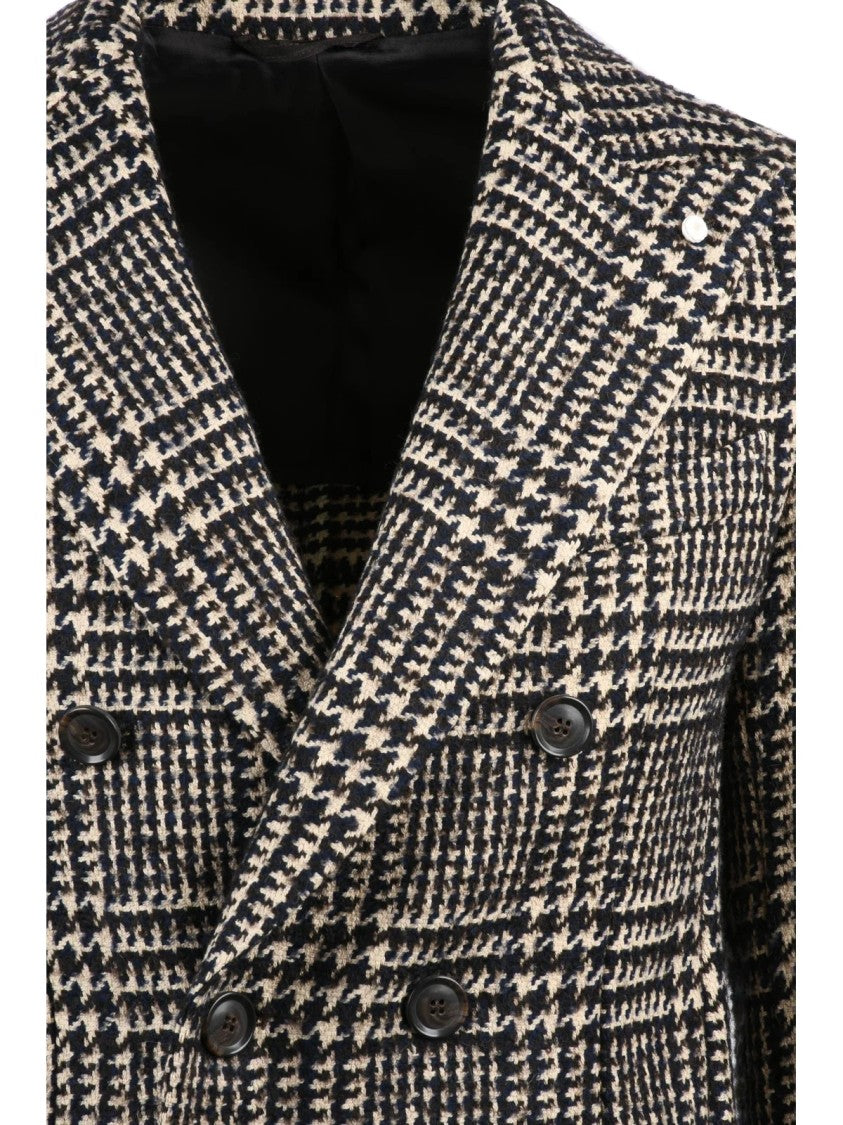 Luigi Bianchi Beige-Brown Cotton-Blend Coat