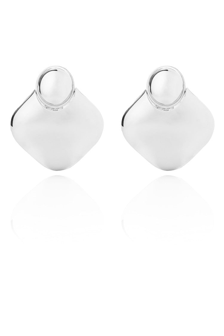 Federica Tosi Argento Lily Clip Closure 925 Silver Plated Bronze Metal Earrings