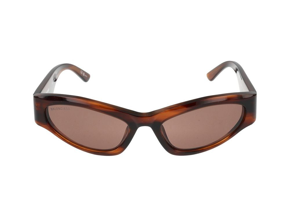 Balenciaga Havana Bb0387s Acetate Bold Cat-Eye Sunglasses