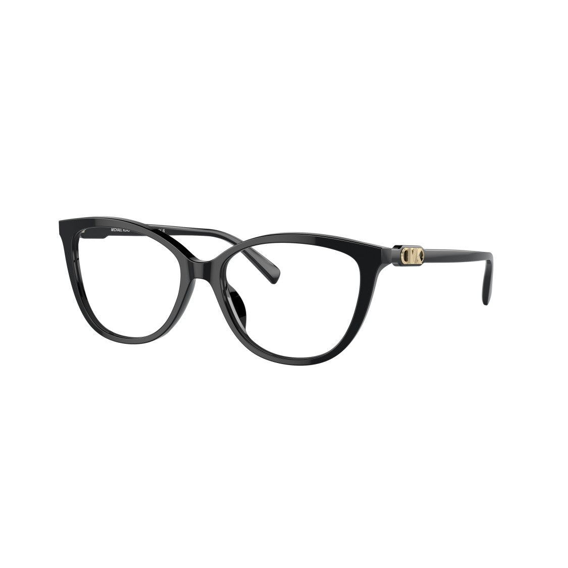 Michael Kors 0Mk4109u Black Acetate Cat-Eye Eyeglasses With Elegant Logo Detail