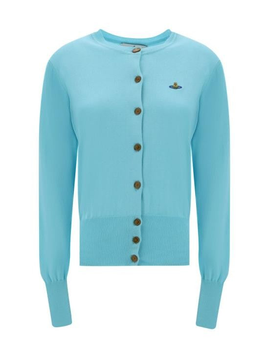 Vivienne Westwood Lightweight Cardigan With Round Neckline And Contrasting Buttons