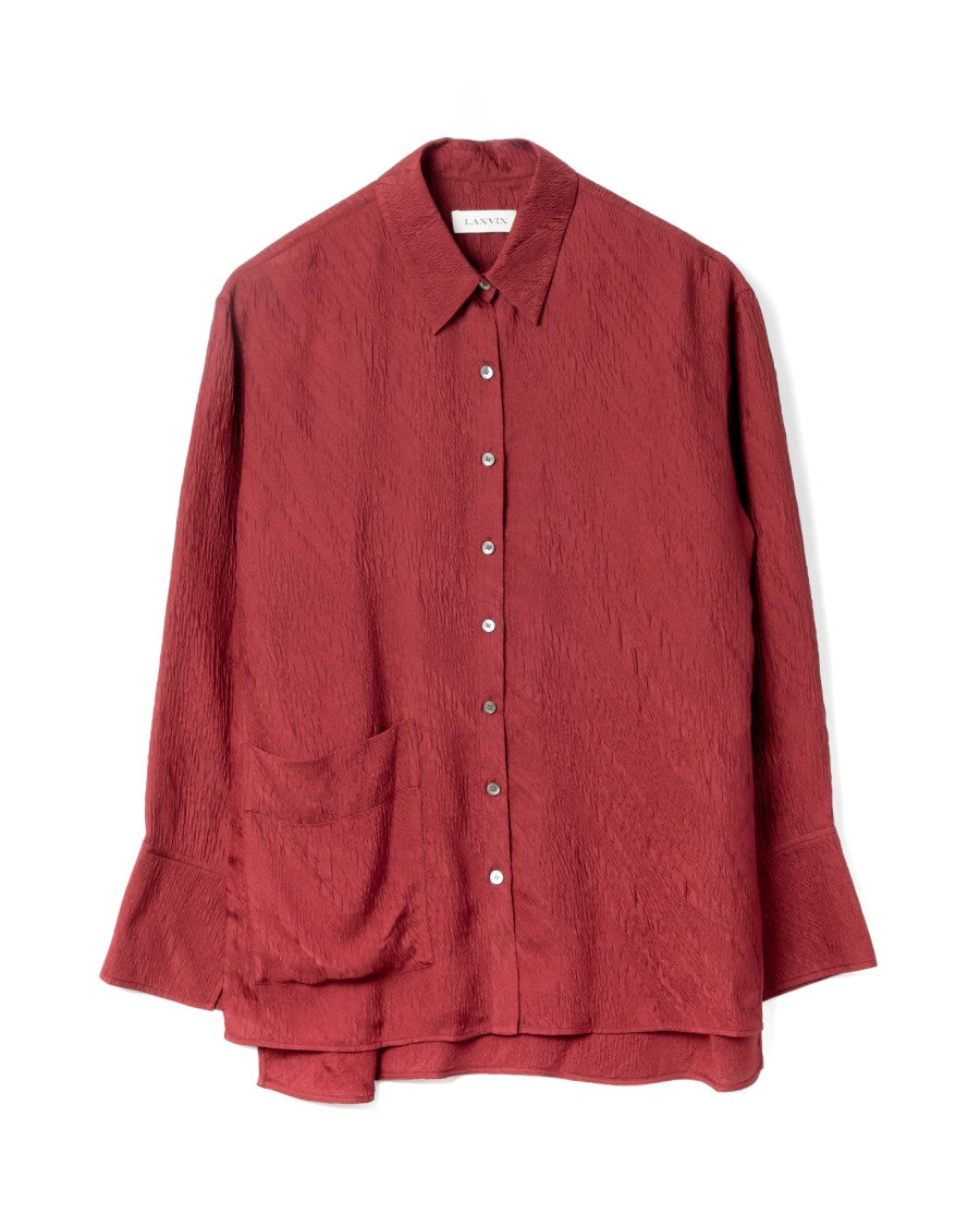 Lanvin Textured Red Shirt