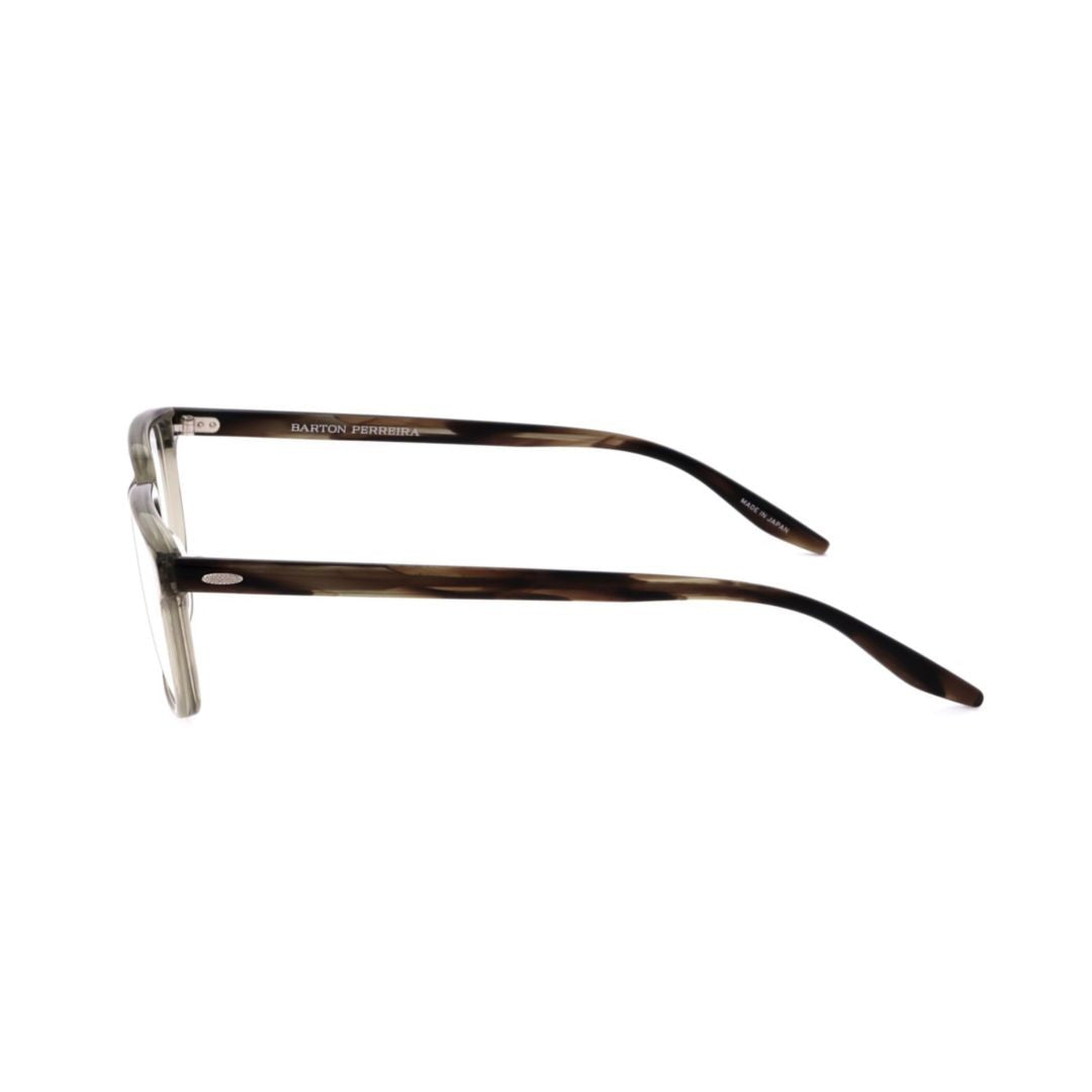 Barton Perreira Bp5023 481Ey Translucent Rectangular Frame Eyeglasses With Tortoiseshell Temples