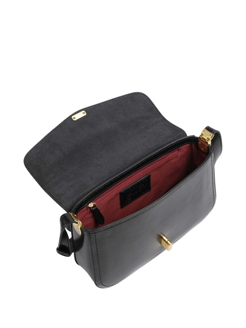 The Bridge Sleek Rectangular Shoulder Bag In Fine Grain Leather