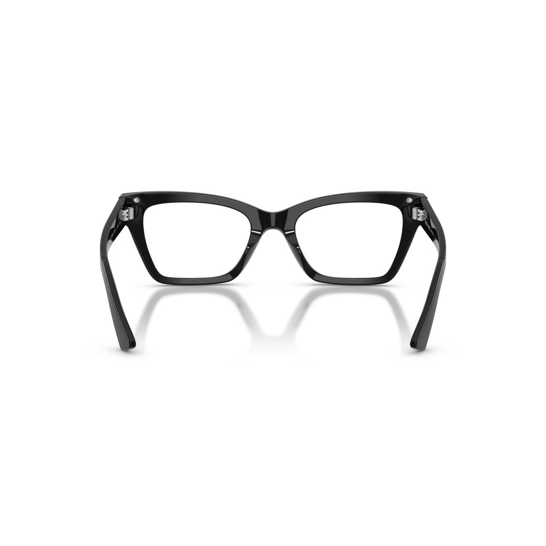 Giorgio Armani 0Ar7285hu Rectangular Black Acetate Eyeglasses With Logo Emblem