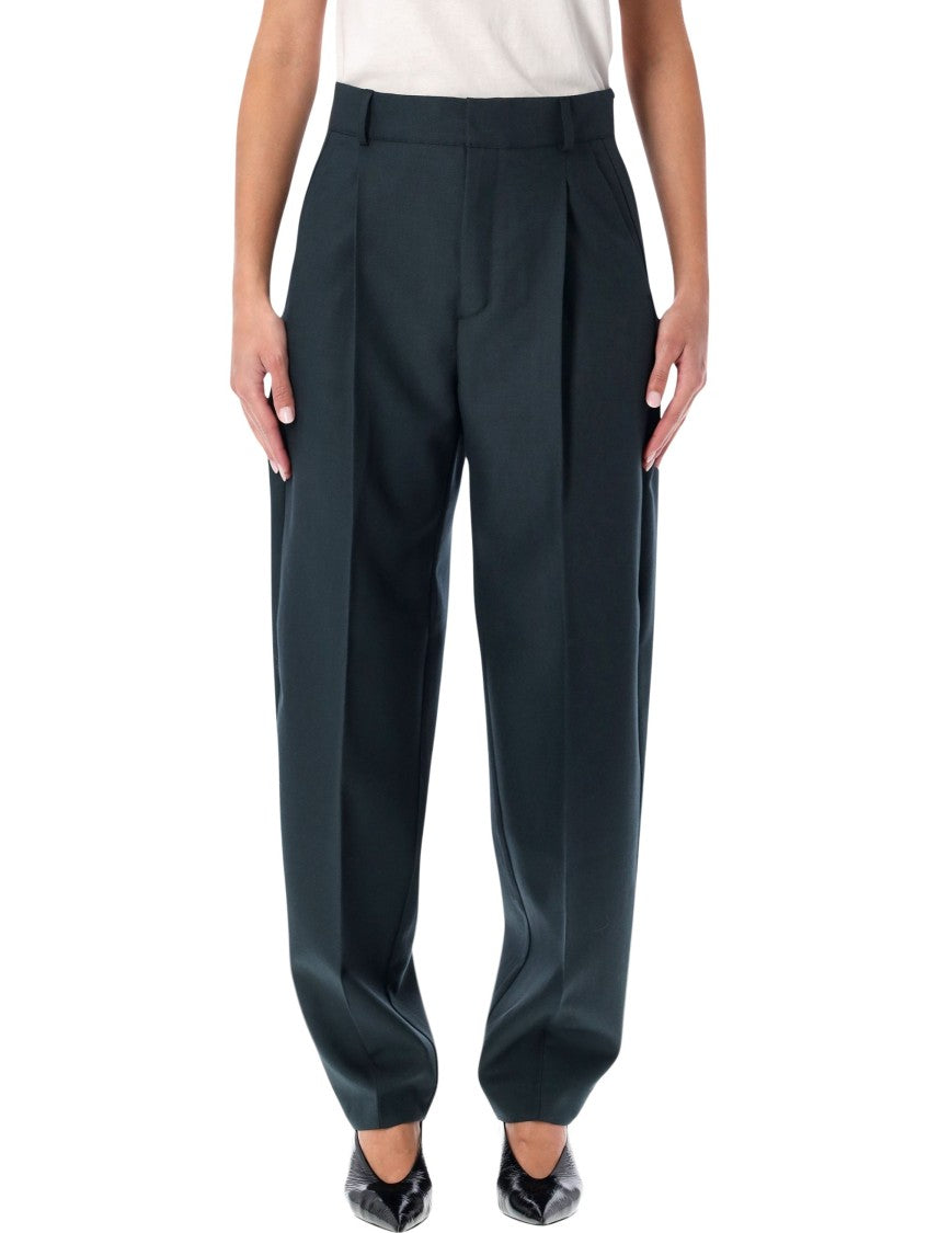 Soeur Graham Teal Blue Virgin Wool Trousers