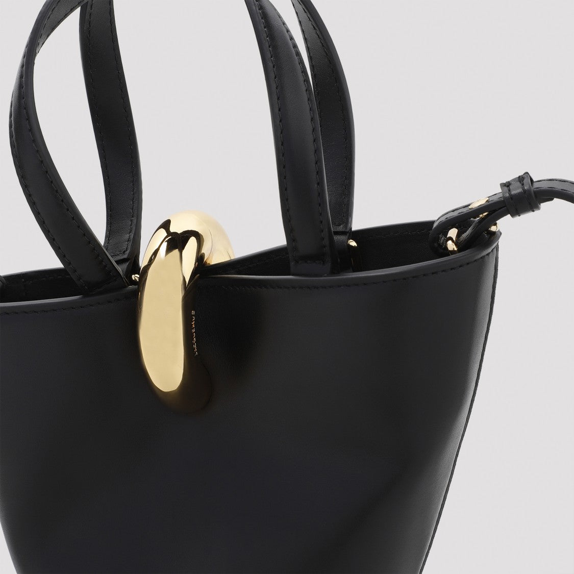 Jacquemus Handbag With Leather Blend And Statement Hardware