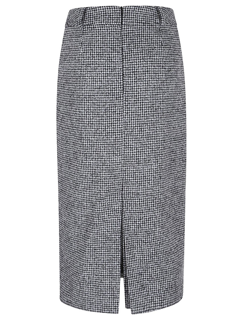 Ermanno Scervino Classic Houndstooth Midi Skirt