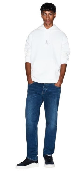 Armani Exchange Embroidered Logo Hoodie Elastic Trims