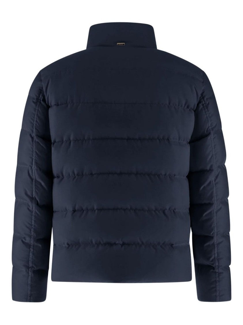 Herno Navy Blue Feather Down Padded Jacket