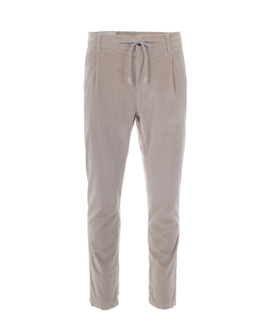 Eleventy Corduroy Jogger Trousers With Elastic Waistband