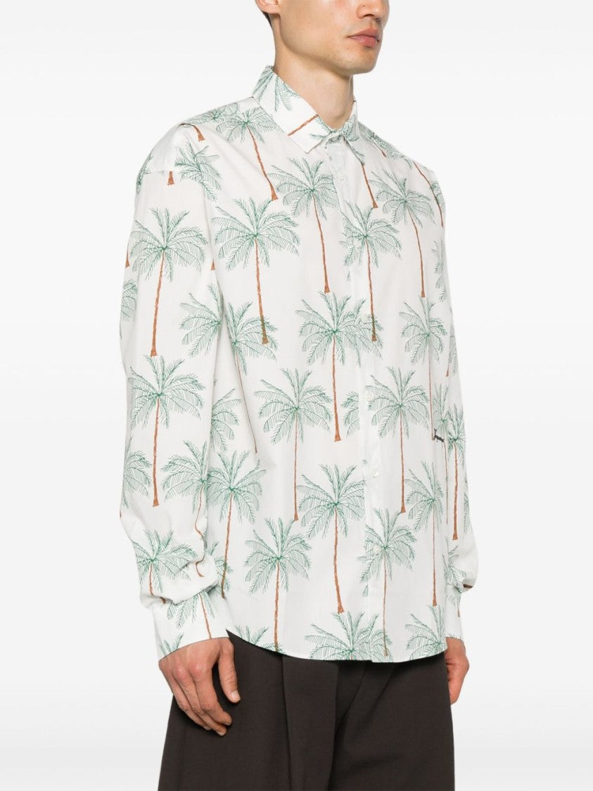 Jacquemus All-Over Palm Tree Graphic Print Shirt