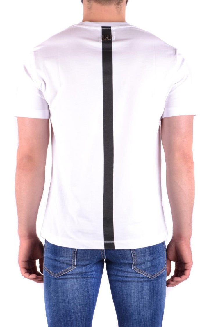 Les Hommes Abstract Arrow Graphic White T-Shirt