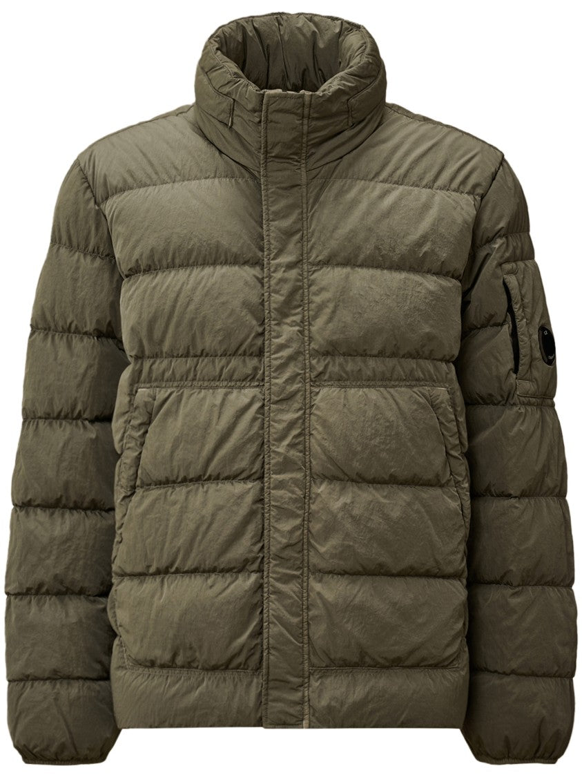 C.P. Company Medium-Length Quilted Puffer Jacket With High Collar
