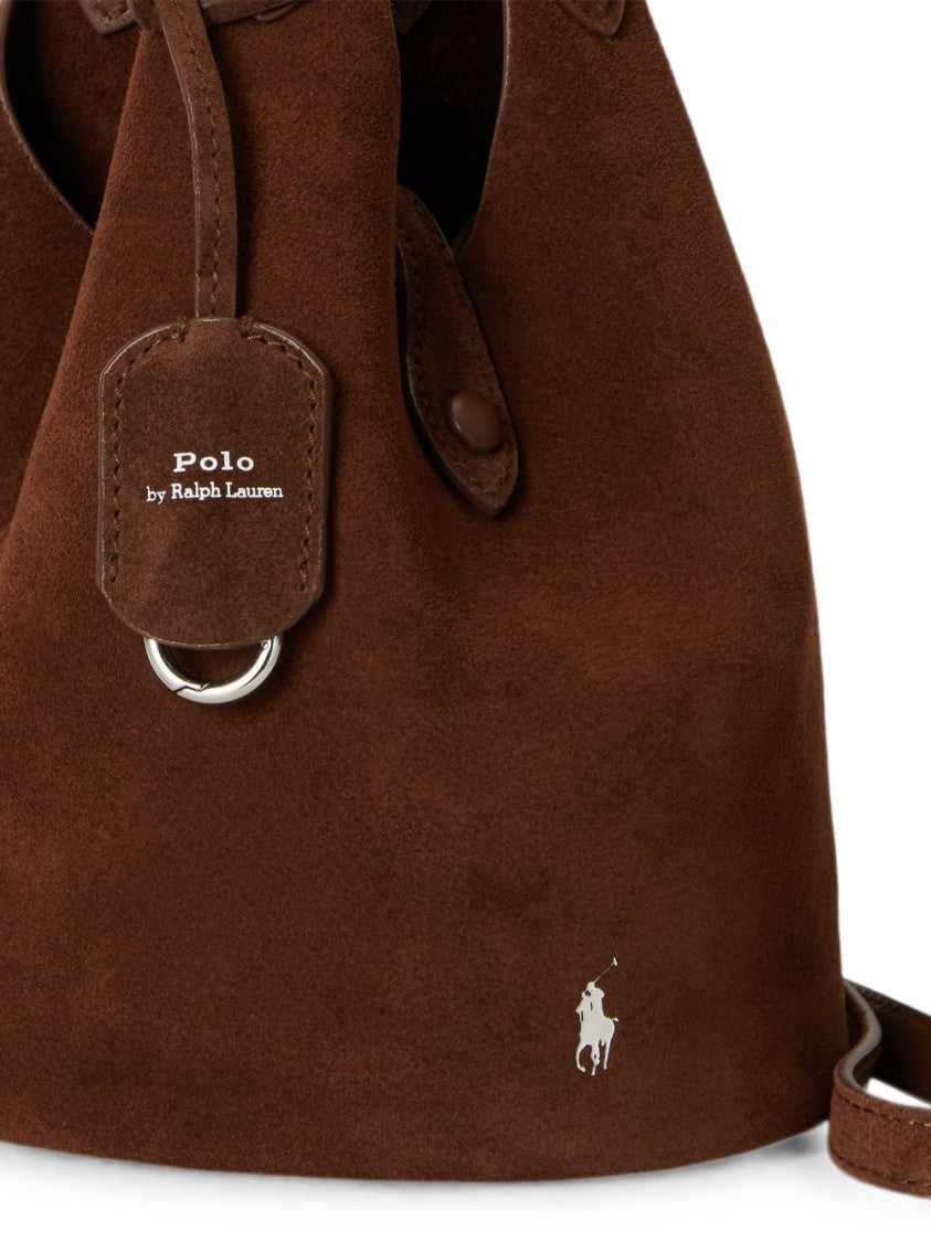 Polo Ralph Lauren Suede Tote Bag With Detachable Shoulder Strap
