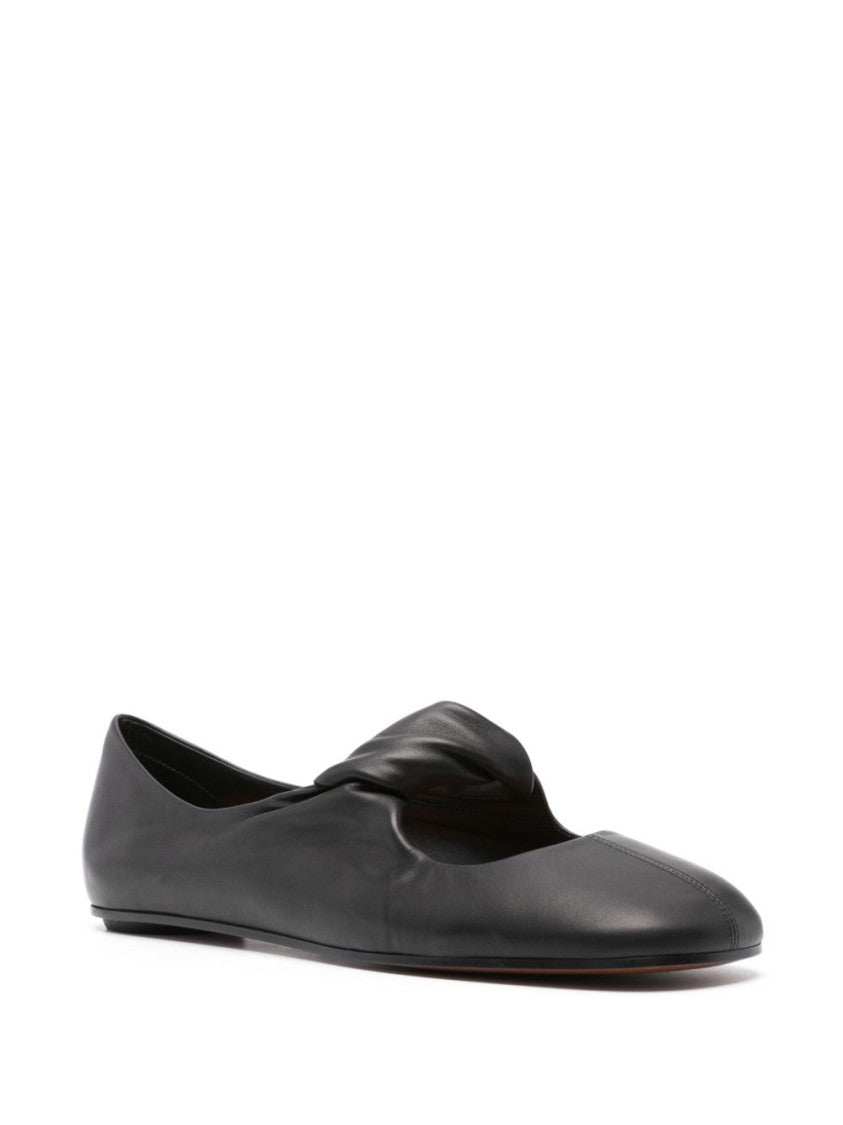 Alexander Mcqueen Twisted Strap Ballet Flats With Moulded Arc Heel