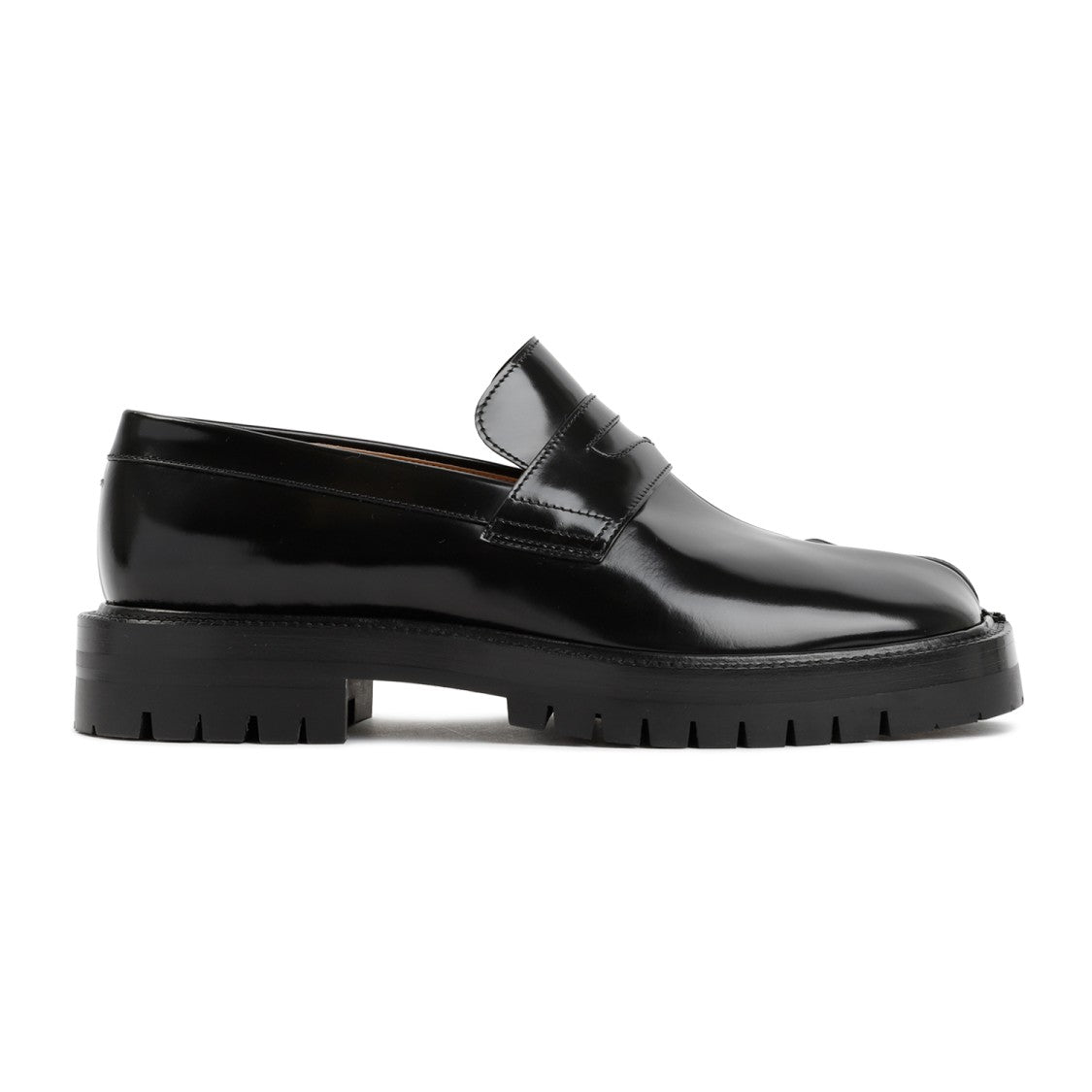 Maison Margiela Black Leather Tabi County Loafer