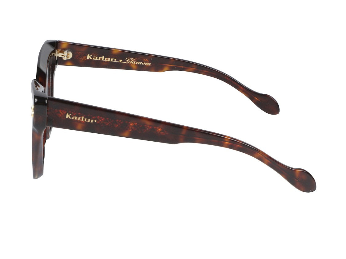 Kador Gold Vanessa Glamour Tortoiseshell Oversized Square Eyeglasses