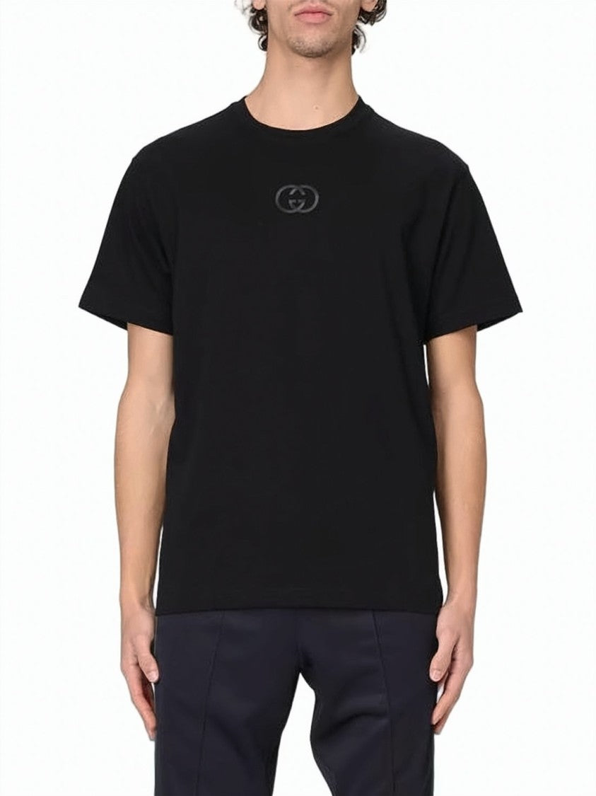 Gucci Short-Sleeve T-Shirt With Tonal Logo Embroidery