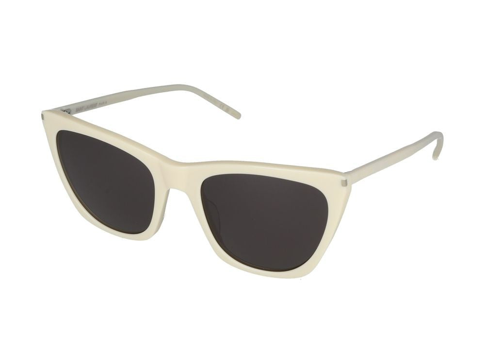 Saint Laurent Sunglasses Saint Laurent Sl 214 Kate Thin 005 Ivory Ivory Black 55/20/145