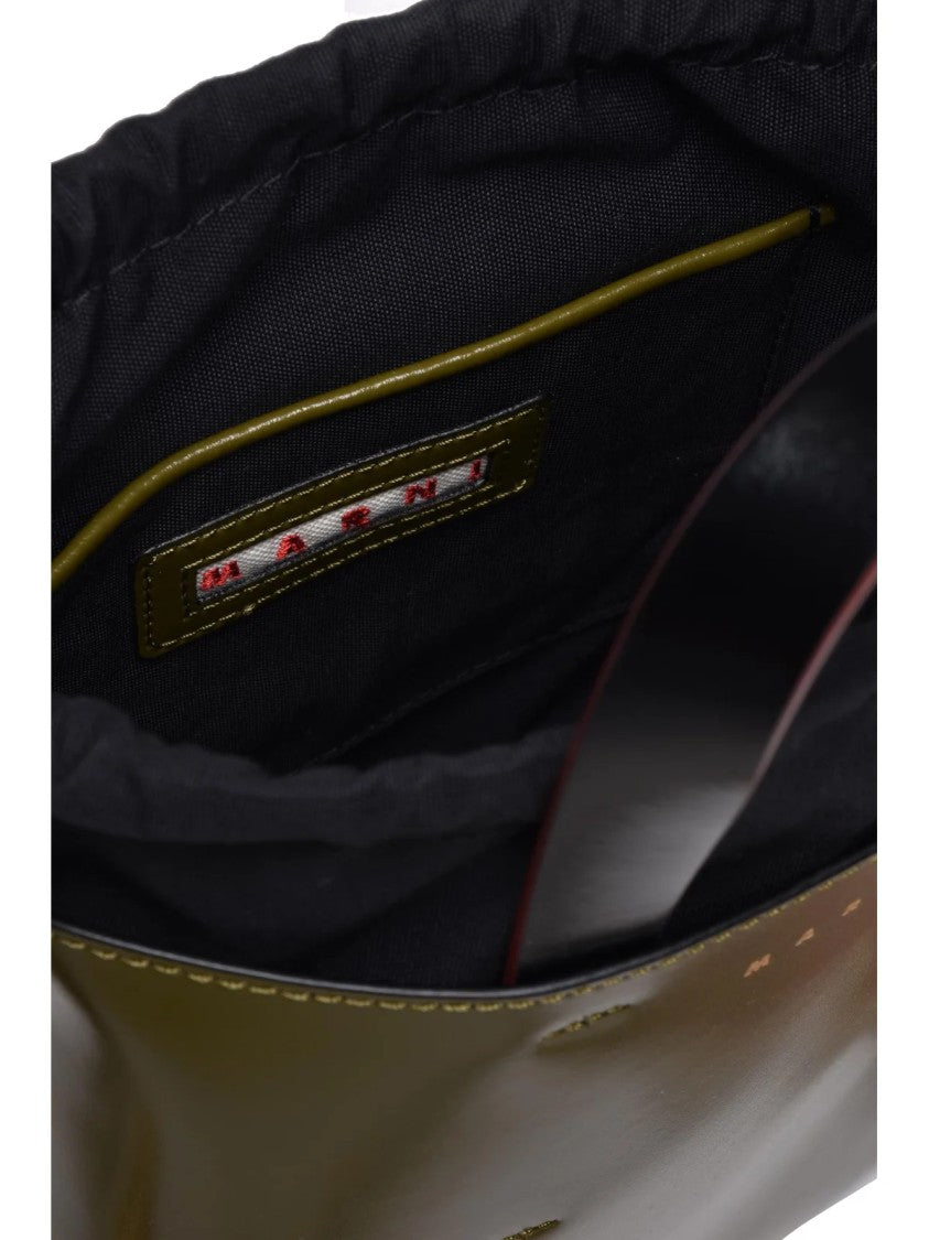 Marni Structured Dual-Tone Leather Marni Shoulder Bag