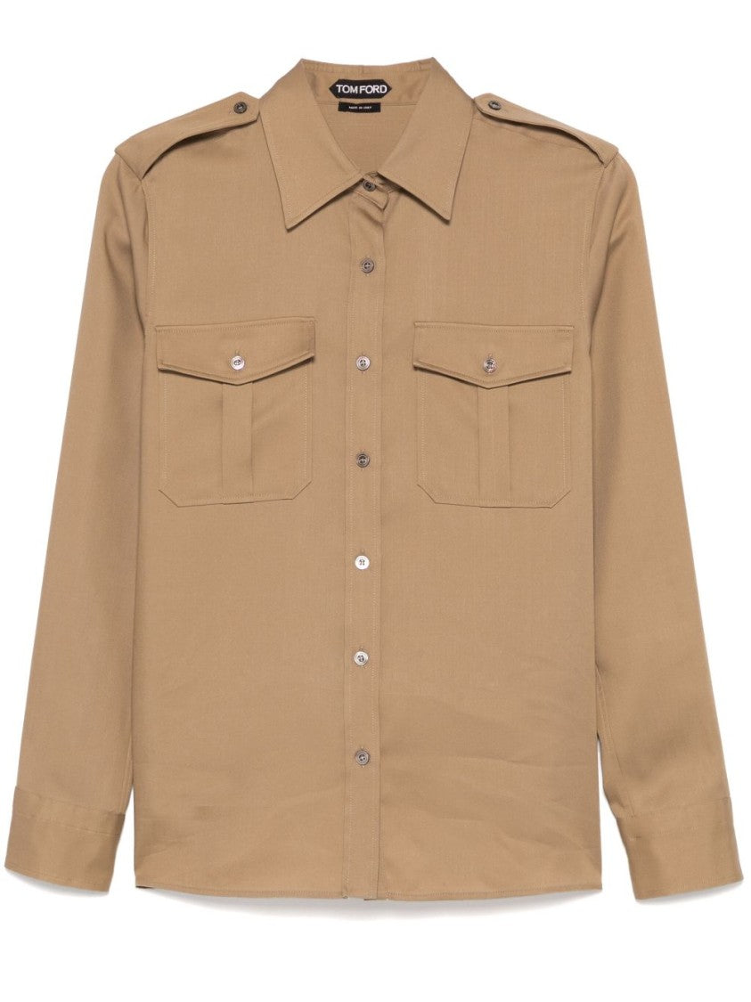 Tom Ford Tailored Yellow Shirt With Structured Collar