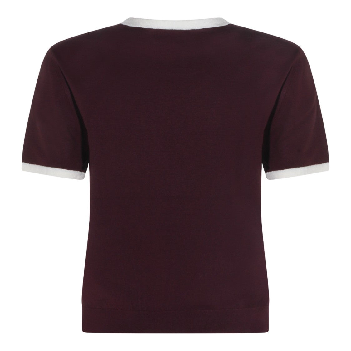 Tory Burch Long-Sleeved Top In Rich Bordeaux Hue