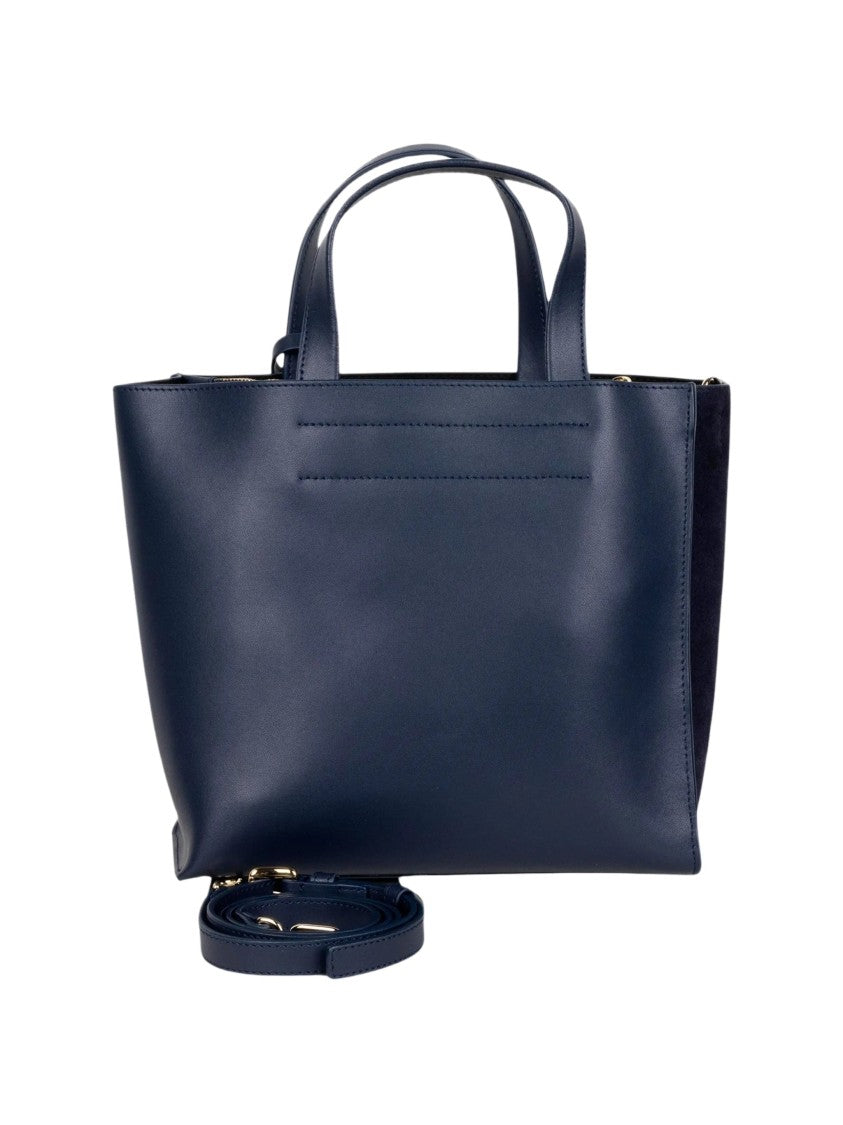 Furla Compact Rectangular Tote With Asymmetrical Divider And Leather Accents