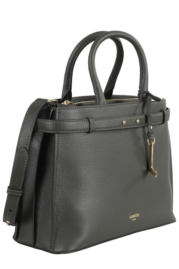 Lancel Textured Leather Structured Handbag