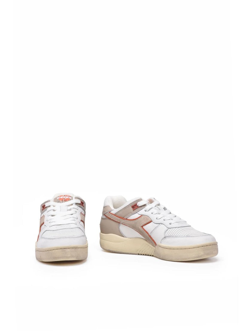 Diadora Heritage White Beige Leather B.560 Sneakers