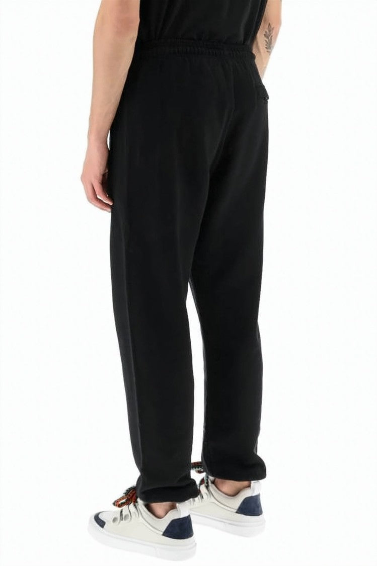 Marcelo Burlon Relaxed Fit Black Jogger Pants With Adjustable Waistband