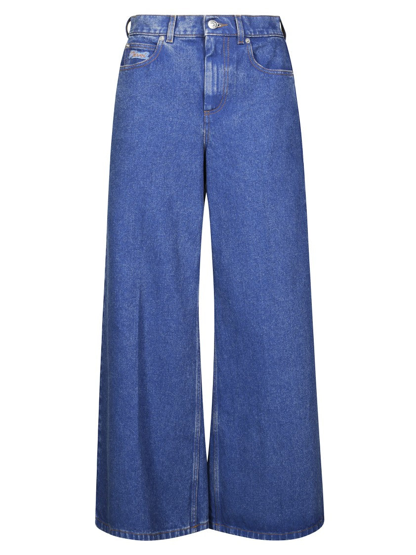 Marni Wide-Leg Denim Pants With High Waist