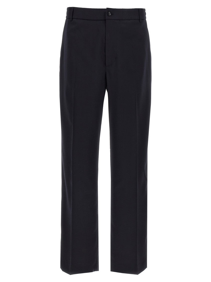 Moncler Tailored Stretch Wool Gabardine Trousers