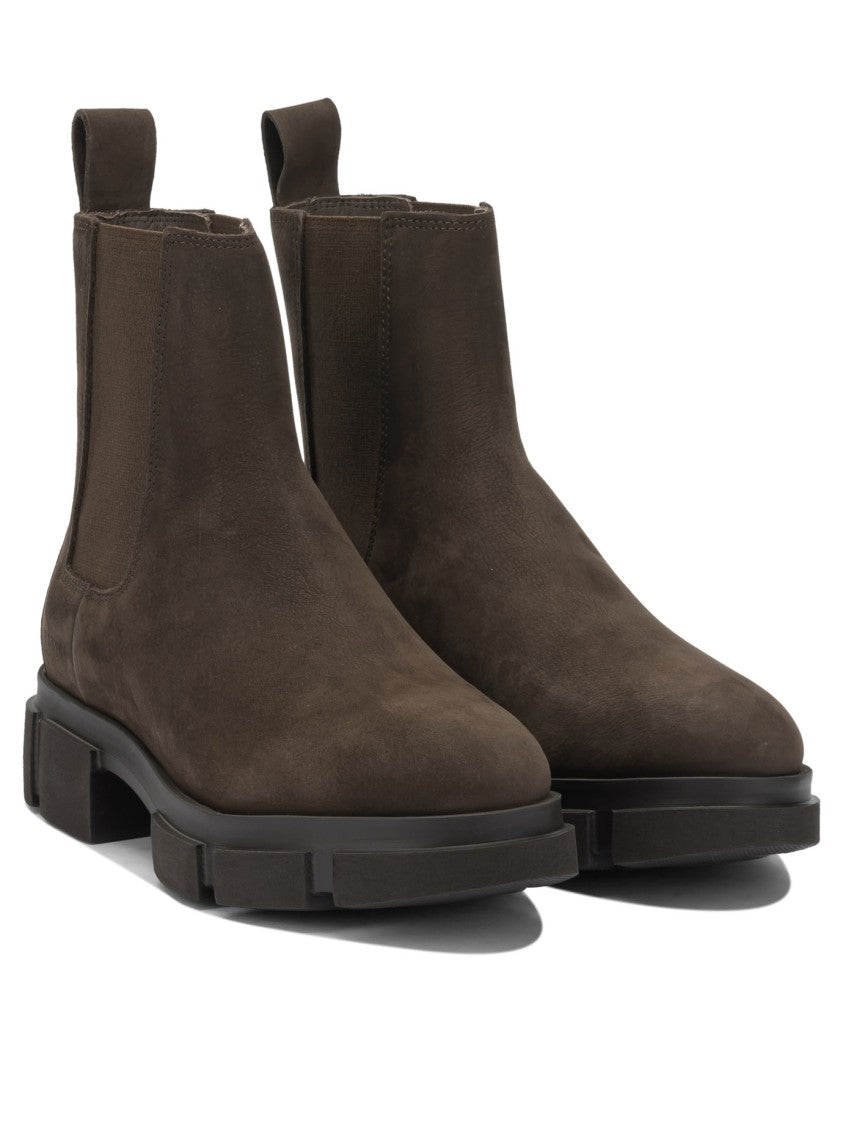 Copenhagen Leather-Rubber Ankle Boots