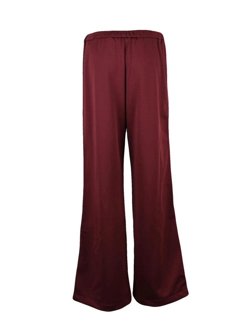Palm Angels Flared Leg Brown Tracksuit Pants With Elastic Waistband