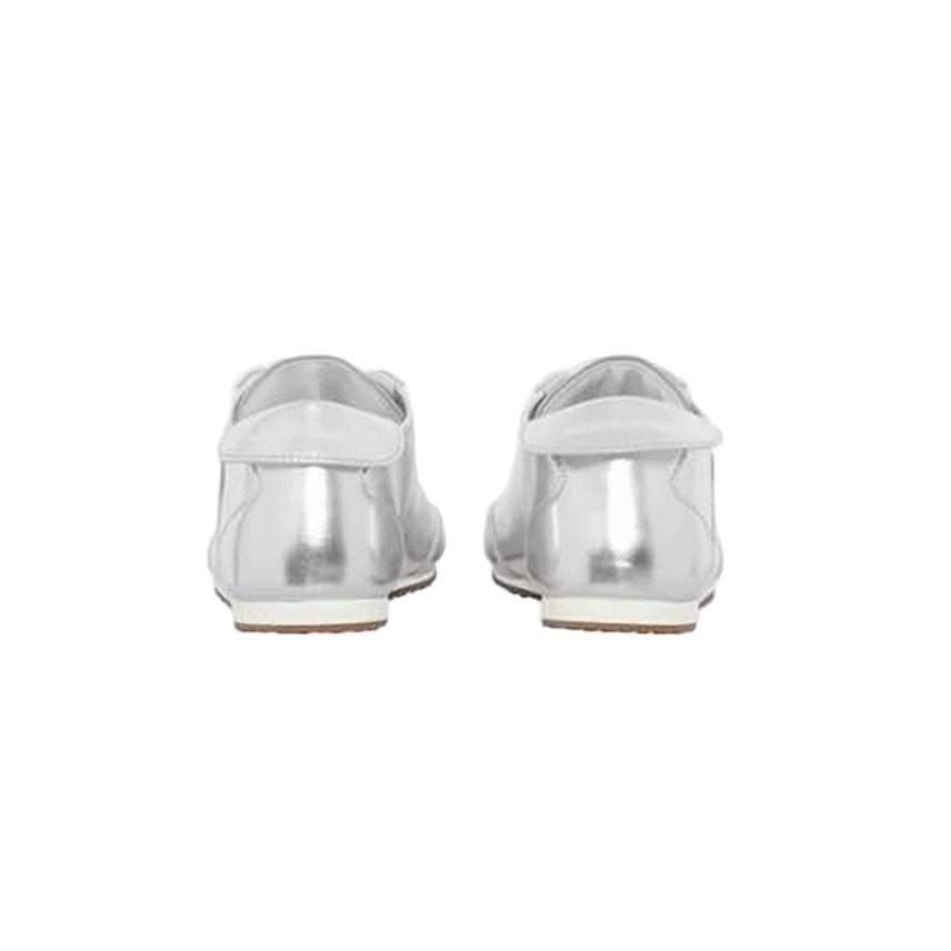 Marine Serre Metallic Silver Low-Profile Sneakers