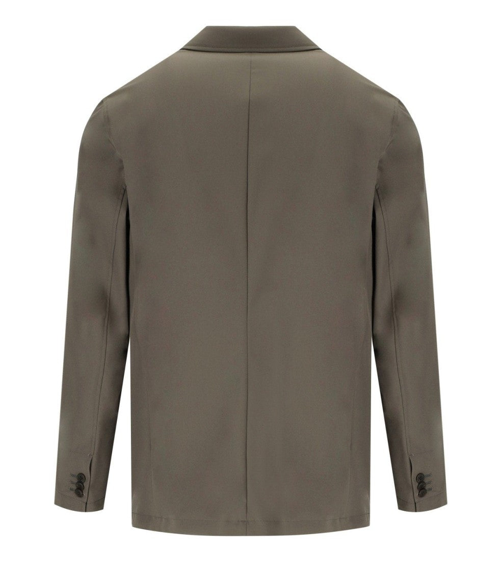 Emporio Armani Travel Essential Brown Single-Breasted Jacket