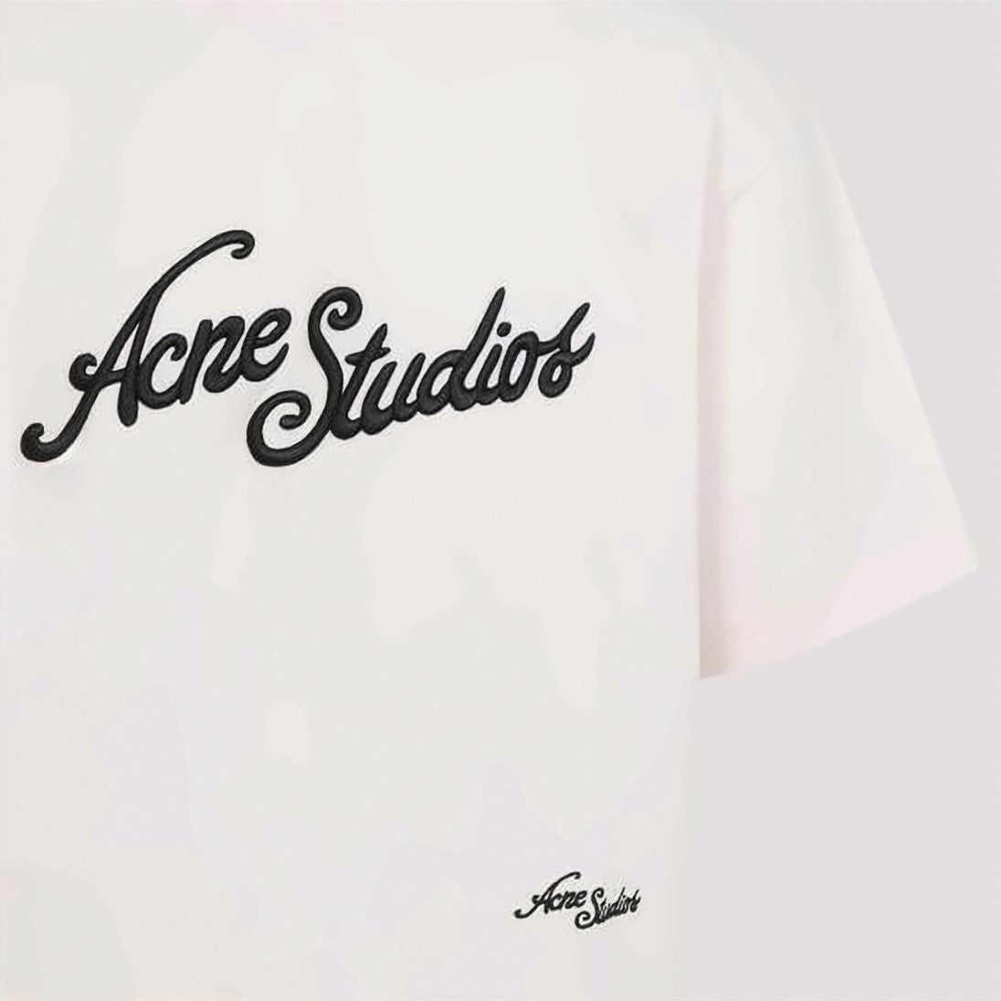 Acne Studios Minimalist Short-Sleeve T-Shirt With Signature Logo