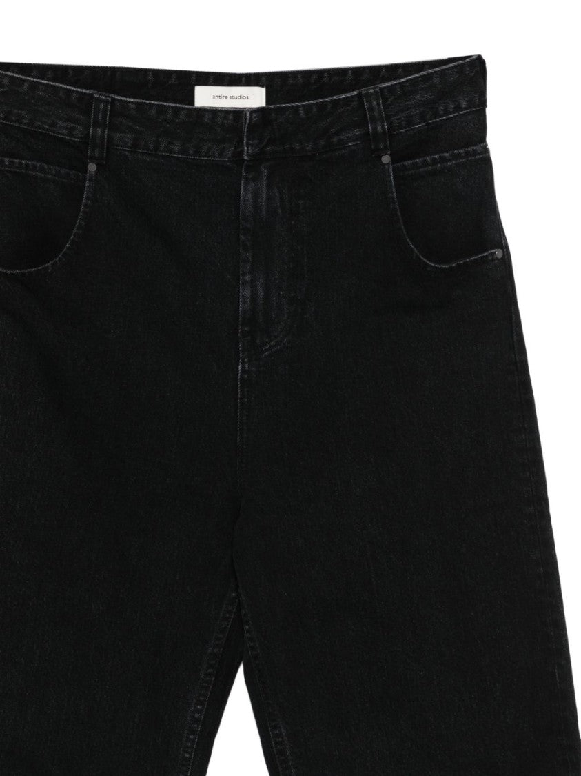 Entire Studios Straight Leg Five-Pocket Cotton Jeans